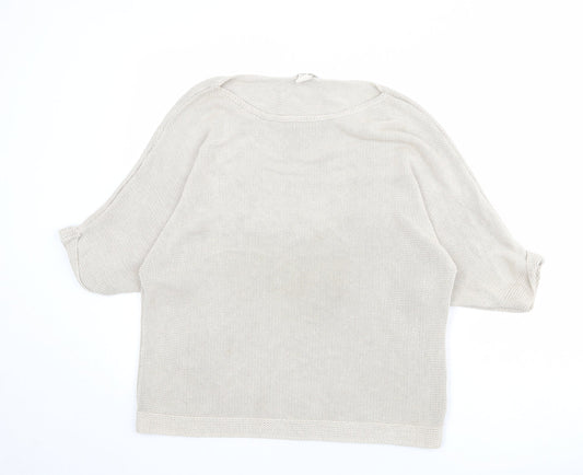 Womens UK Size M H&M Beige Pullover Jumper