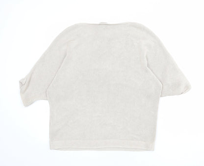 Womens UK Size M H&M Beige Pullover Jumper