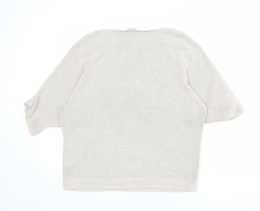 Womens UK Size M H&M Beige Pullover Jumper