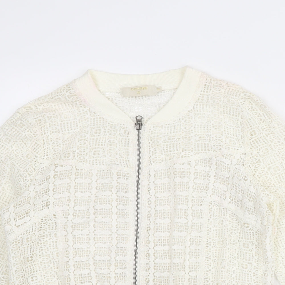 Womens UK Size 10 Cream Ivory Jacket