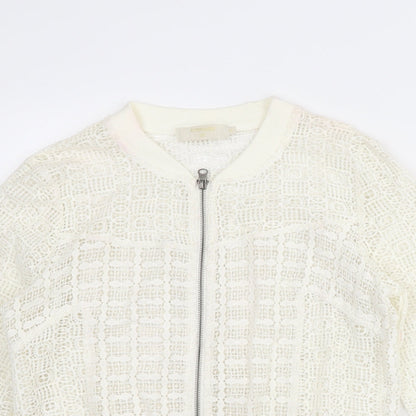 Womens UK Size 10 Cream Ivory Jacket