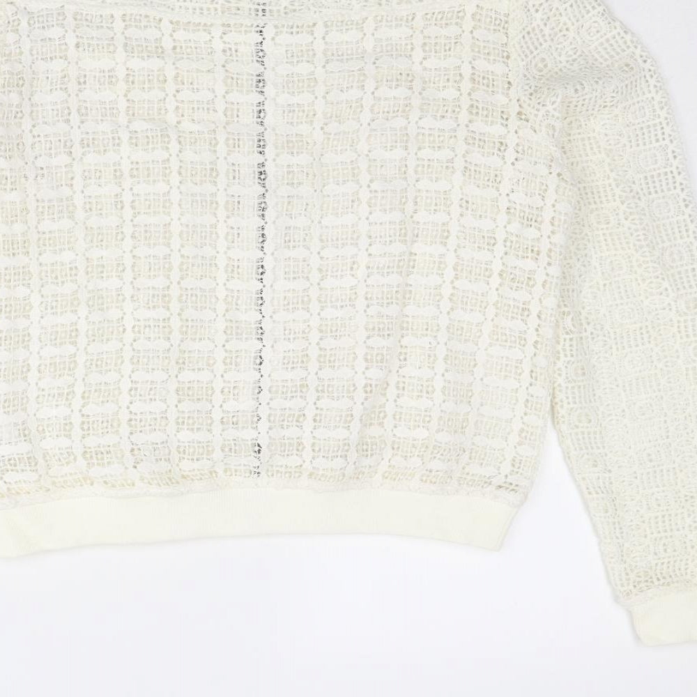 Womens UK Size 10 Cream Ivory Jacket