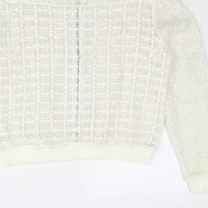 Womens UK Size 10 Cream Ivory Jacket