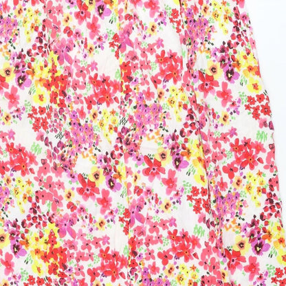 Dorothy Perkins Womens Multicoloured Floral Viscose Straight & Pencil Skirt Size 16