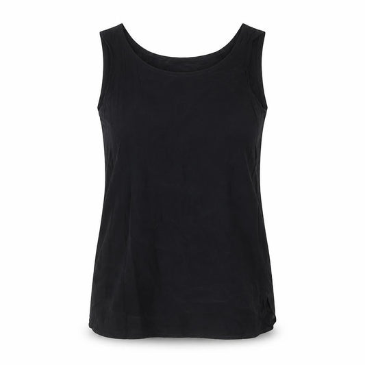 Mondi Womens Black Viscose Basic Tank Size 8 Boat Neck