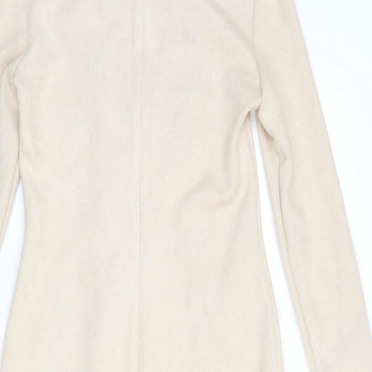 Ashanti Brazil Womens Beige Polyester Bodycon Size 10 V-Neck Zip