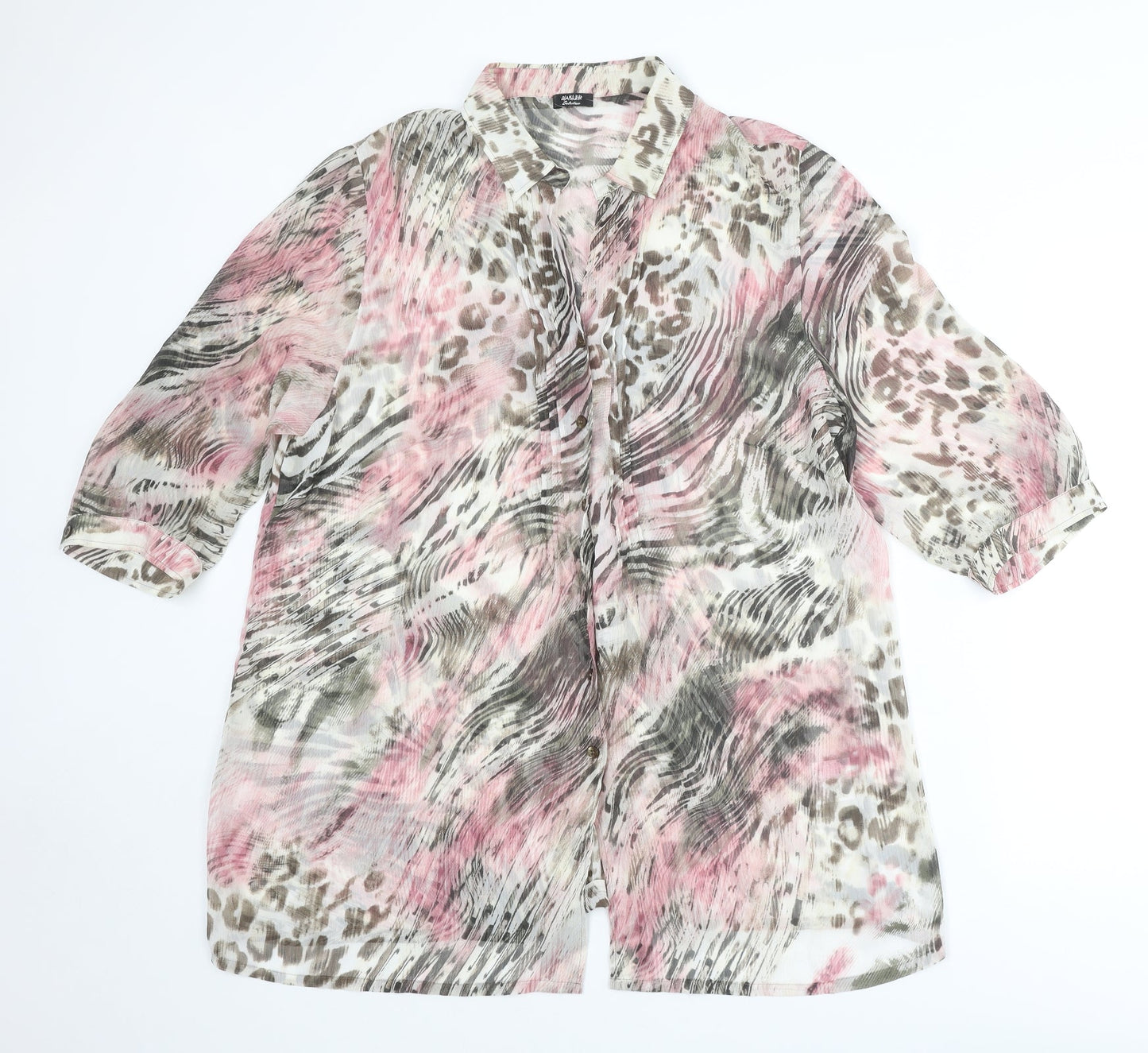 Womens UK Size 18 Basler Multicoloured Basic Button-Up