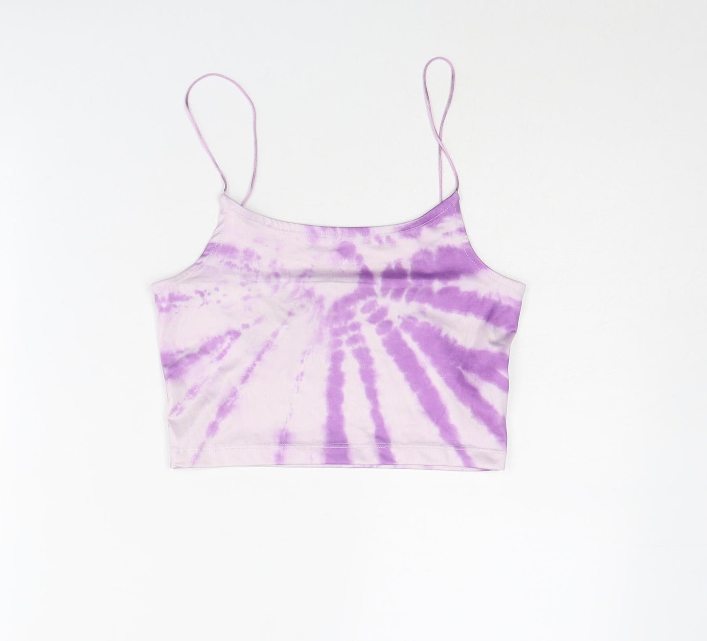 Womens UK Size S Stradivarius Purple Cropped Tank