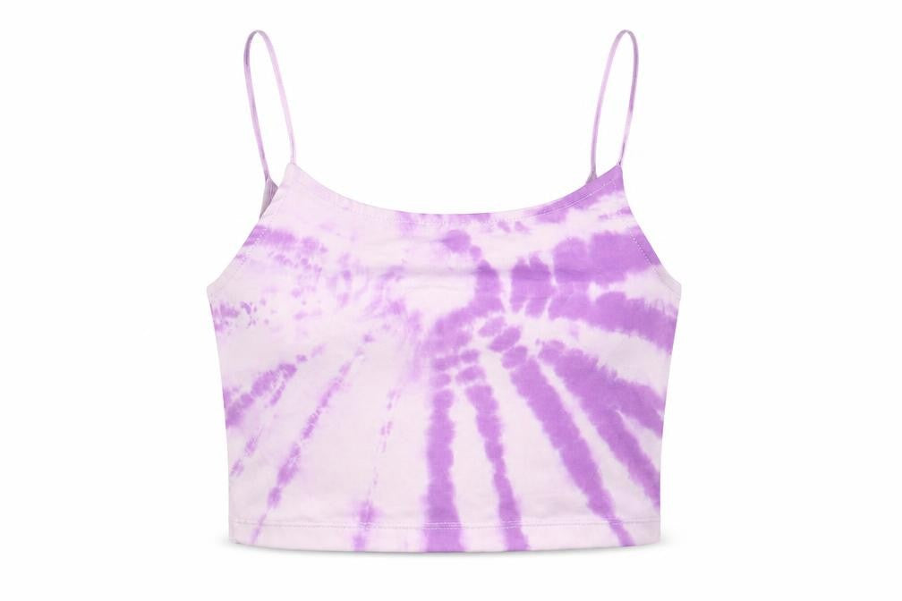 Womens UK Size S Stradivarius Purple Cropped Tank