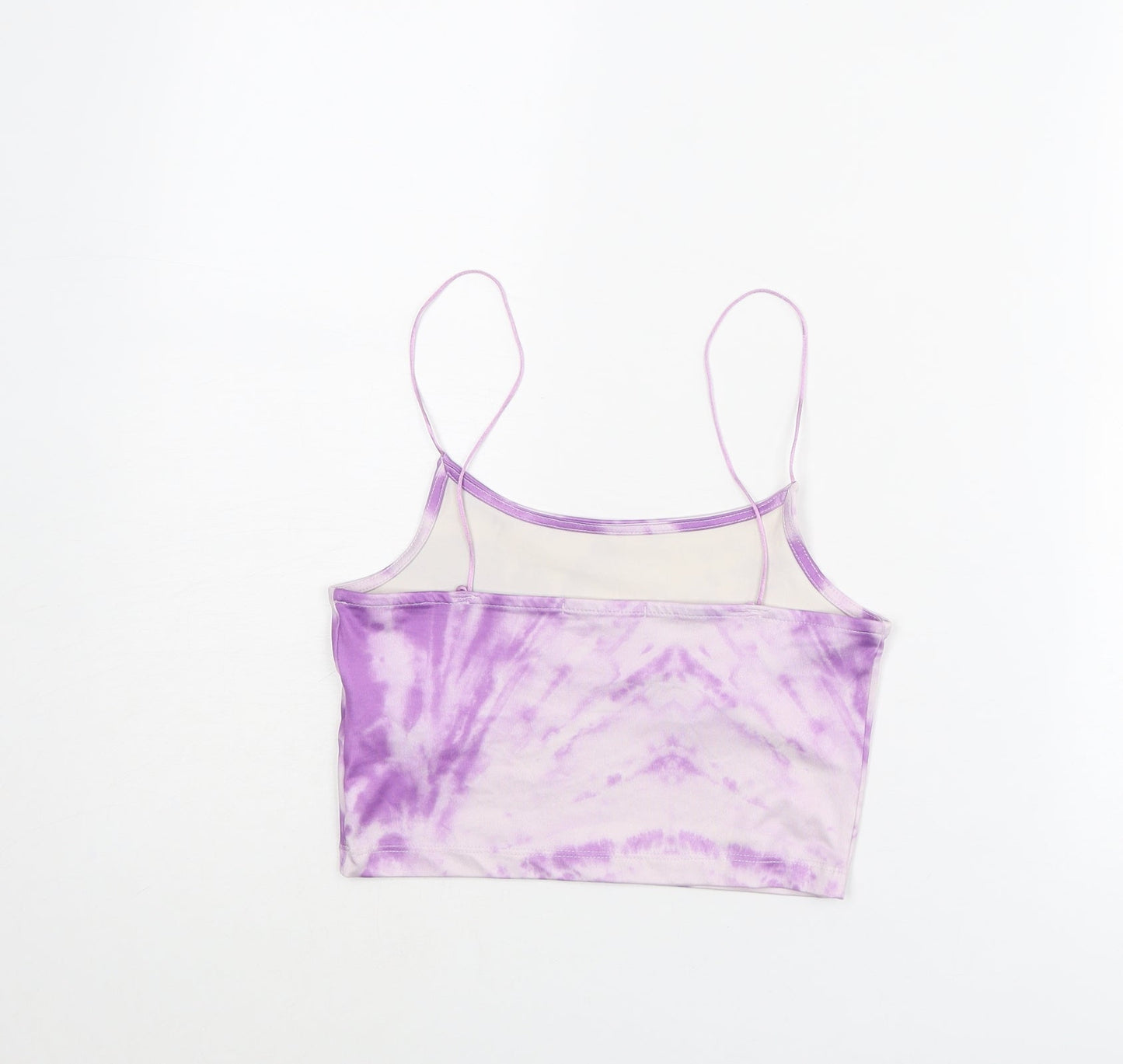 Womens UK Size S Stradivarius Purple Cropped Tank