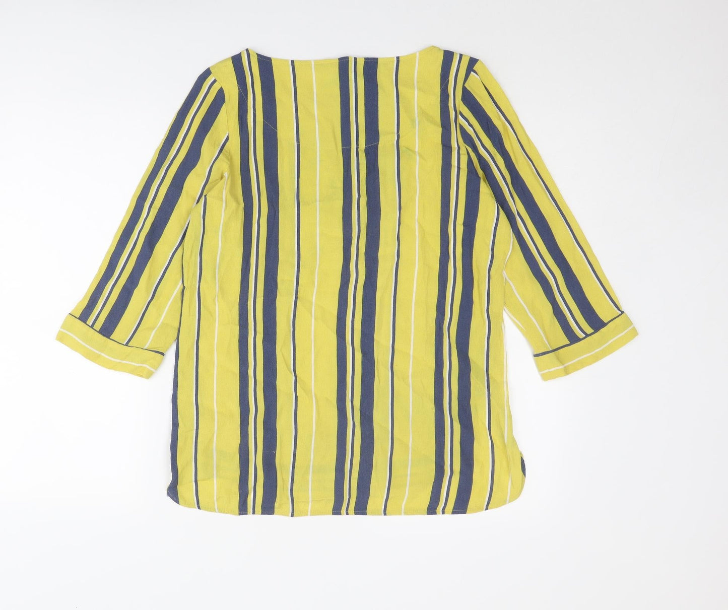 Womens UK Size 10 NEXT Yellow Basic Blouse