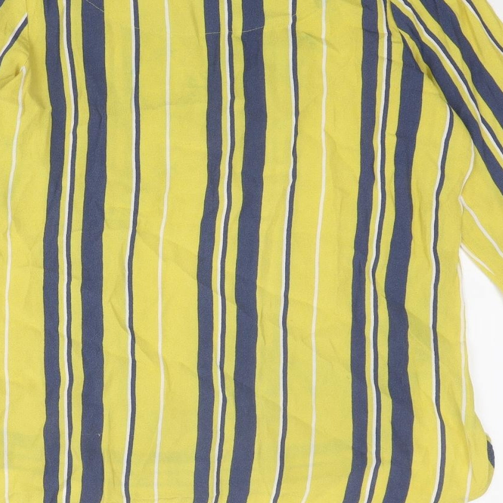 Womens UK Size 10 NEXT Yellow Basic Blouse