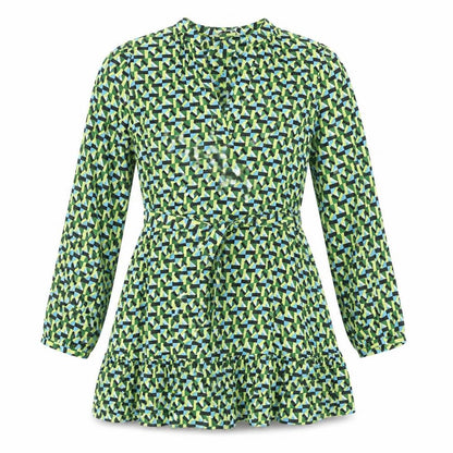 Zara Womens Multicoloured Geometric Viscose A-Line Size S Round Neck Pullover