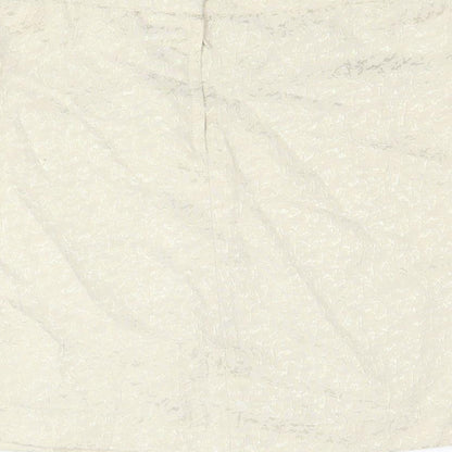 H&M Womens Ivory Geometric Cotton A-Line Skirt Size 10 Zip