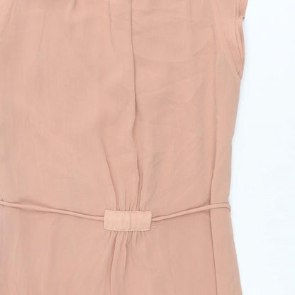 H&M Womens Pink Polyester A-Line Size 8 V-Neck Pullover