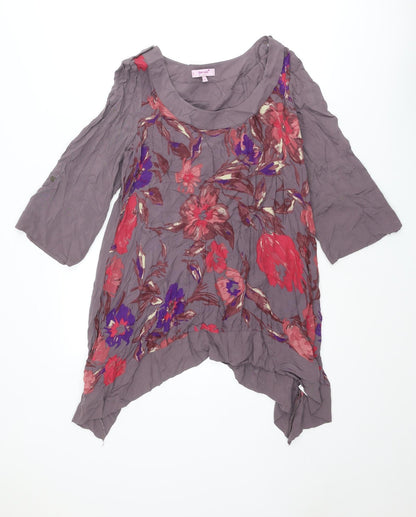 Womens UK Size 14 Per Una Purple Tunic Blouse