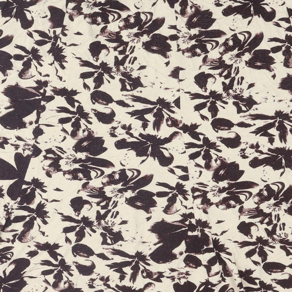 Reflections Womens Brown Floral Viscose Swing Skirt Size 30 in