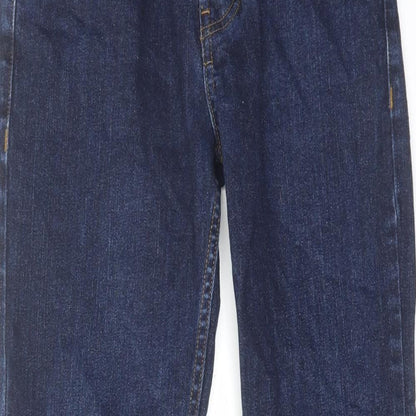 Denim & Co. Mens Blue Cotton Straight Jeans Size 28 in L30 in Slim Zip