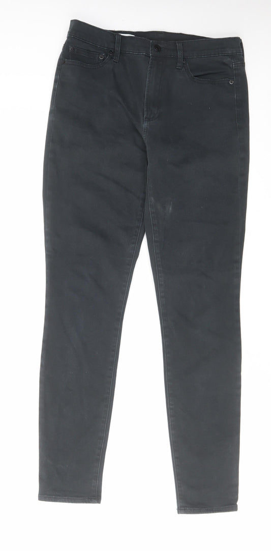 Gap Womens Black Cotton Skinny Jeans Size 30 in L30 in Regular Zip