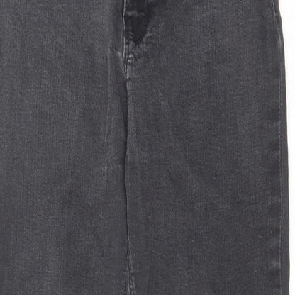 Zara Womens Grey Cotton Skinny Jeans Size 12 L25 in Regular Zip