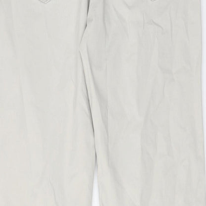 John Lewis Mens Beige Cotton Straight Jeans Size 36 in L31 in Regular Zip