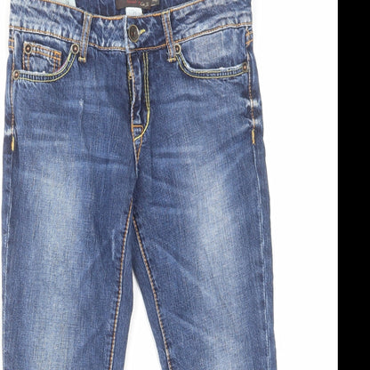 Liu Jo Womens Blue Cotton Bootcut Jeans Size 28 in L20 in Regular Zip