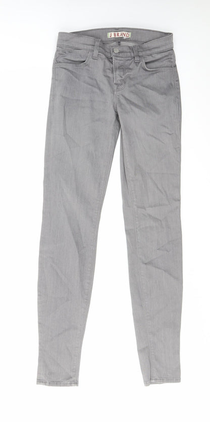 Womens UK Size 25 in J.BRAND Regular Fit Skinny Grey Jeans