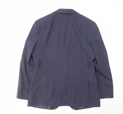 Mens UK Size 40 Marks and Spencer Regular Blue Suit Jacket