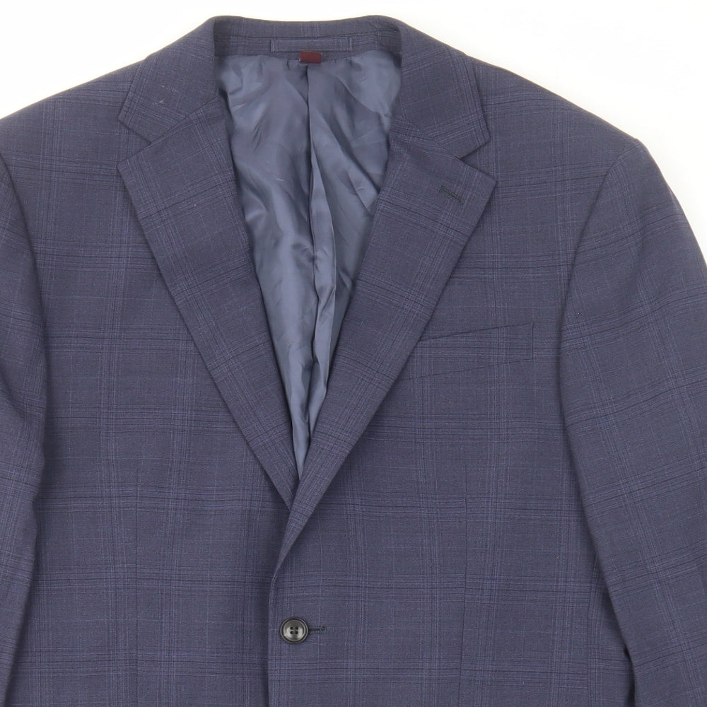 Mens UK Size 40 Marks and Spencer Regular Blue Suit Jacket