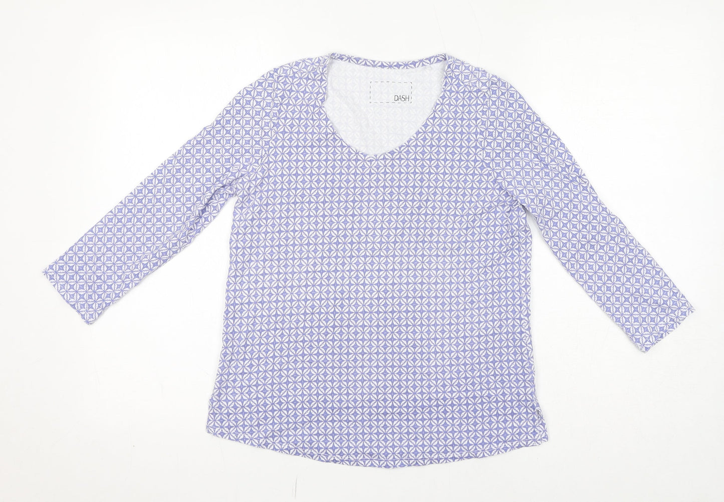 Womens UK Size 10 DASH Purple Basic T-Shirt