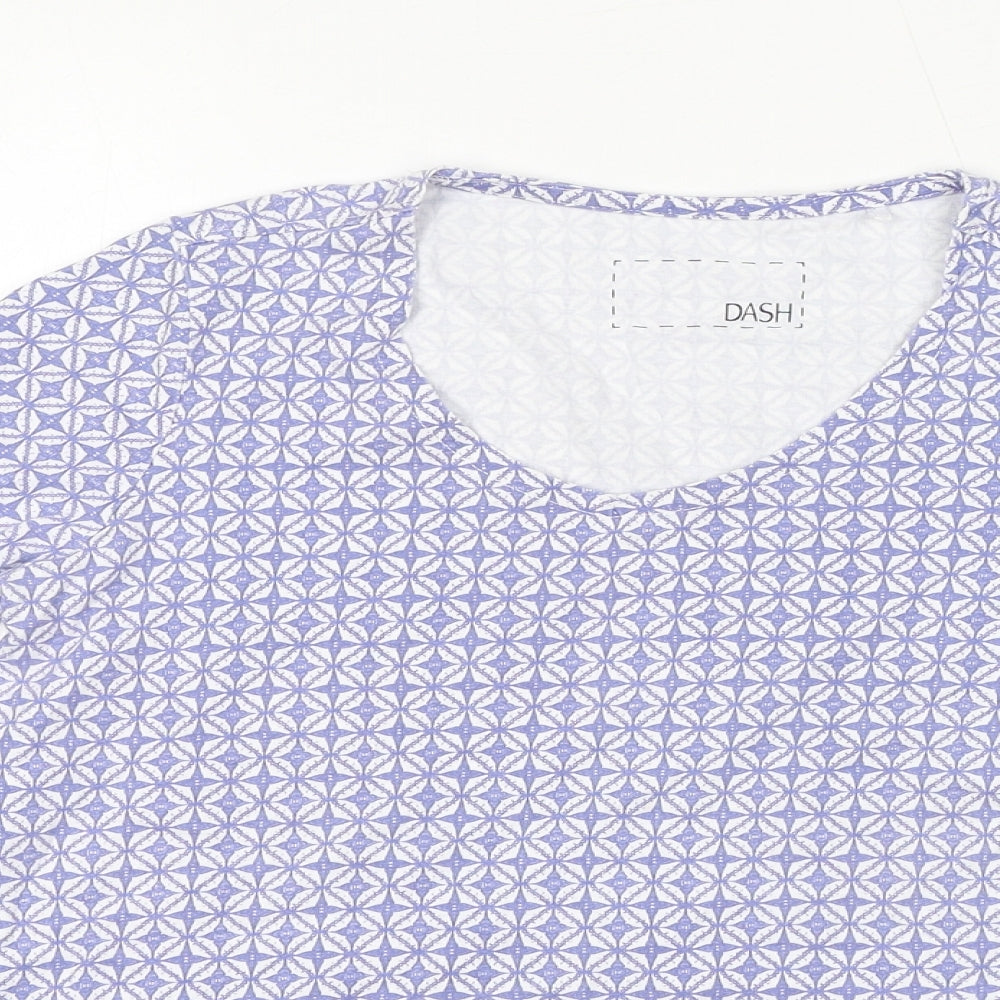 Womens UK Size 10 DASH Purple Basic T-Shirt