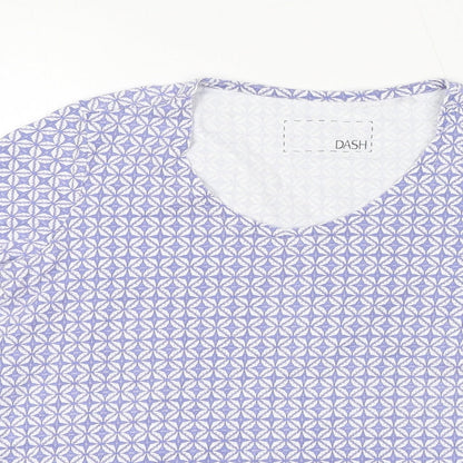 Womens UK Size 10 DASH Purple Basic T-Shirt