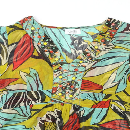 Womens UK Size L Wallis Multicoloured Basic Blouse