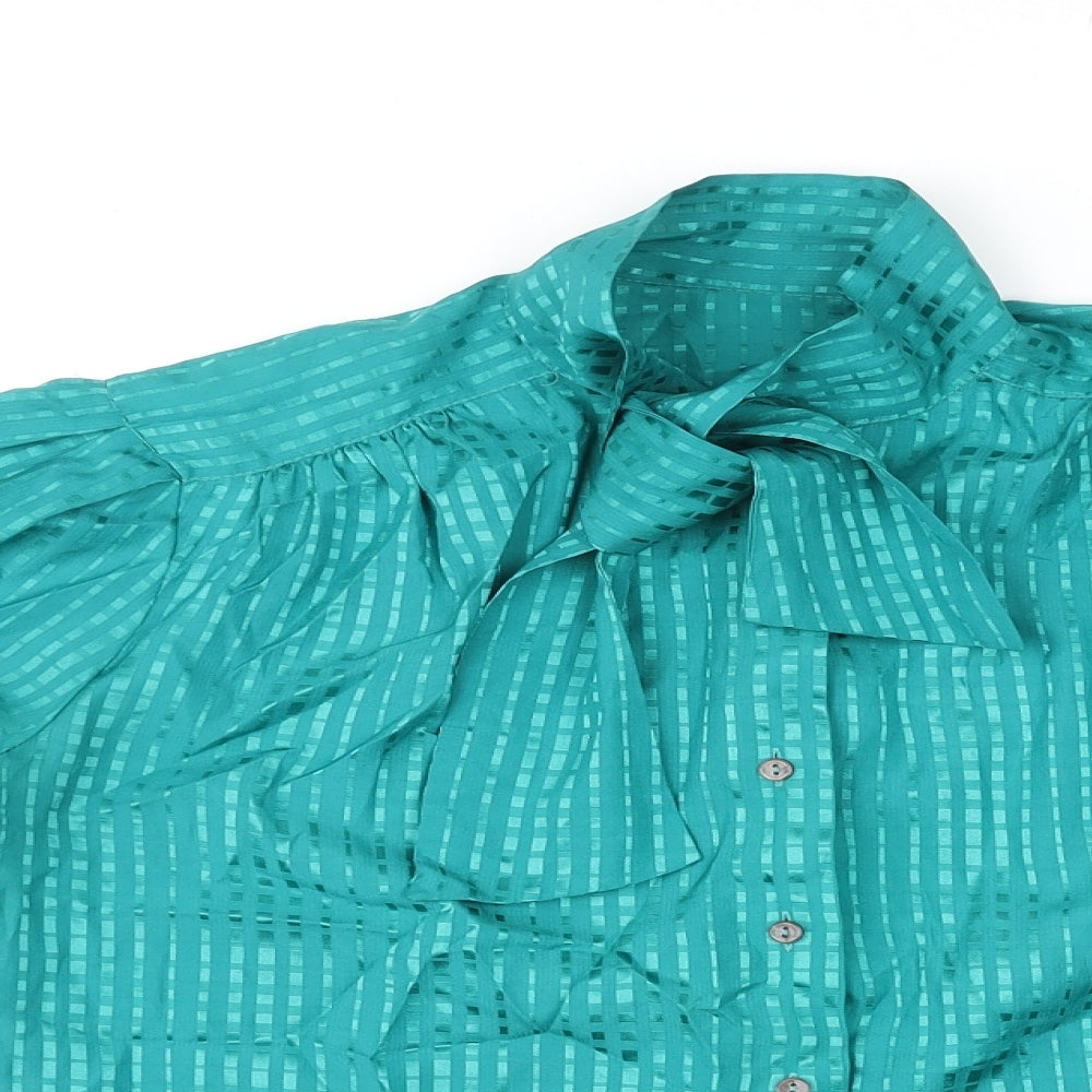 Womens UK Size 10 St Michael Green Basic Button-Up