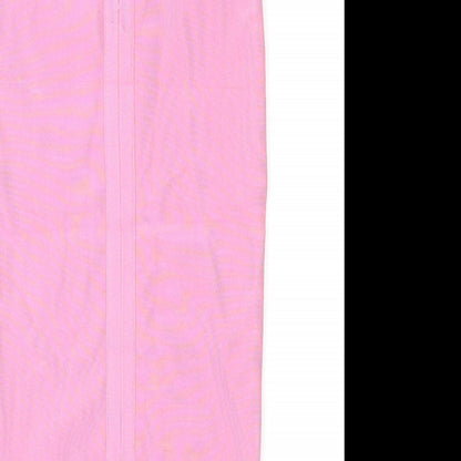 Mew Mews Womens Pink Polyester Straight & Pencil Skirt Size S Zip