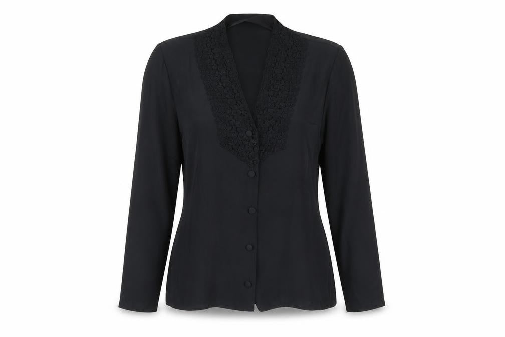 Womens UK Size 12 St Michael Black Basic Button-Up