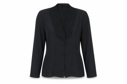Womens UK Size 12 St Michael Black Basic Button-Up