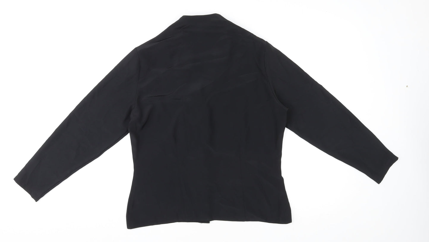 Womens UK Size 12 St Michael Black Basic Button-Up