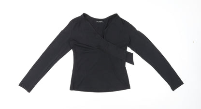 Womens UK Size 10 Jeuvre Black Basic T-Shirt