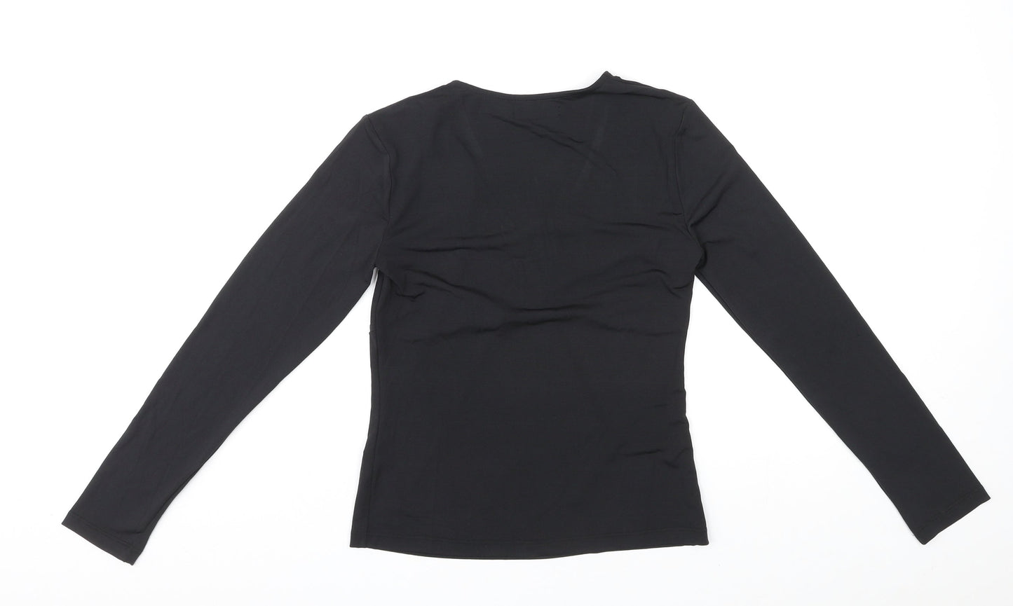 Womens UK Size 10 Jeuvre Black Basic T-Shirt
