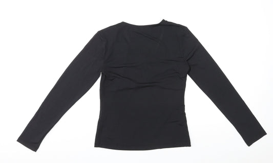Womens UK Size 10 Jeuvre Black Basic T-Shirt
