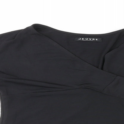 Womens UK Size 10 Jeuvre Black Basic T-Shirt