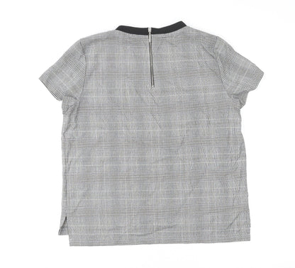 Womens UK Size S Zara Grey Basic T-Shirt