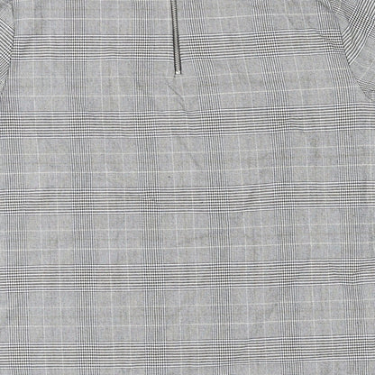 Womens UK Size S Zara Grey Basic T-Shirt