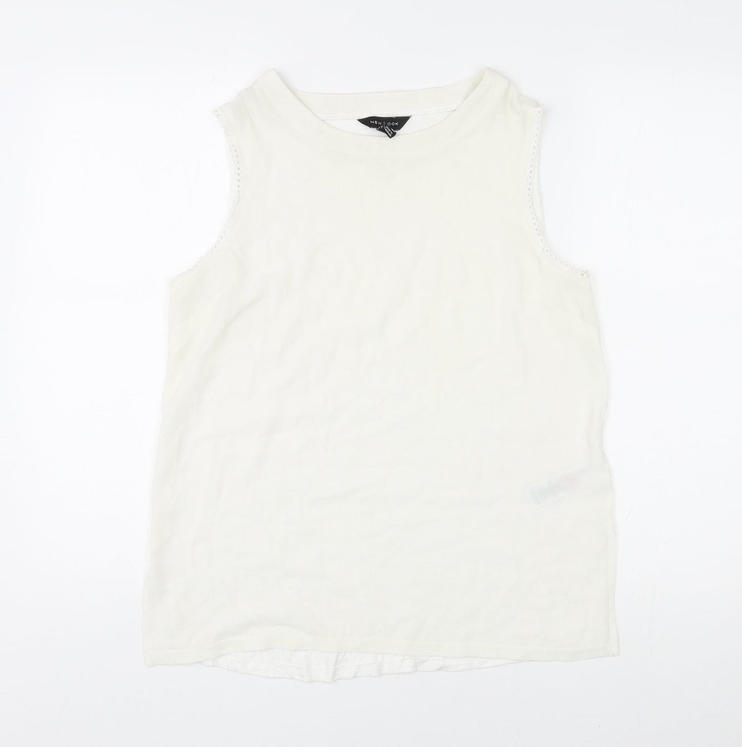 Womens UK Size 14 New Look Ivory Basic Tank