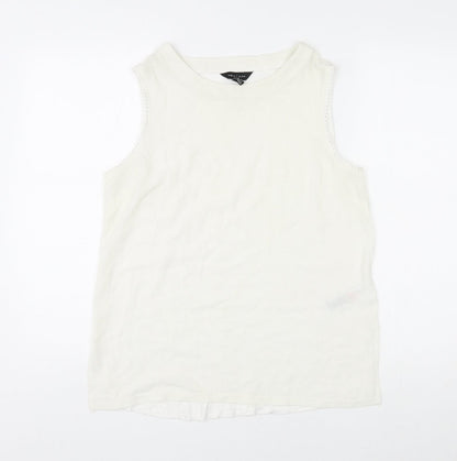 Womens UK Size 14 New Look Ivory Basic Tank