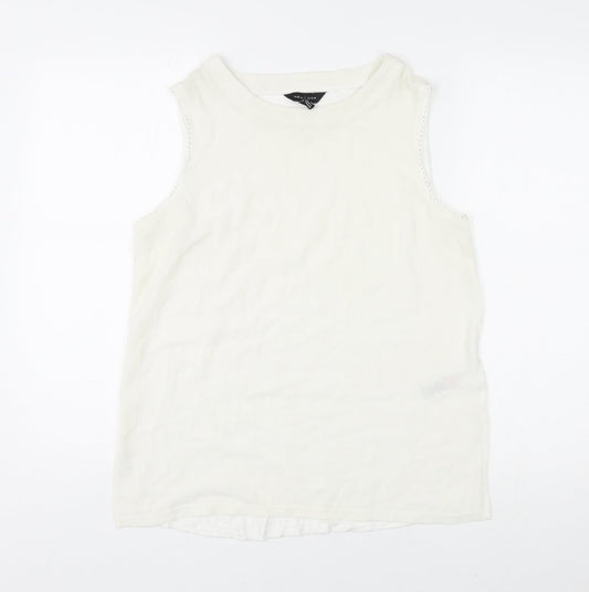 Womens UK Size 14 New Look Ivory Basic Tank