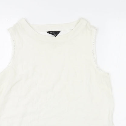 Womens UK Size 14 New Look Ivory Basic Tank