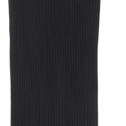 Divided by H&M Womens Black Cotton Maxi Size S Mock Neck Zip