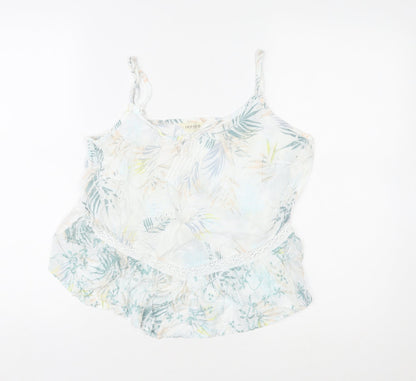 Indigo Womens Multicoloured Striped Viscose Basic Tank Size 12 Round Neck